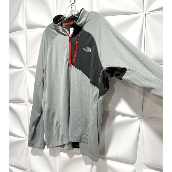 The North Face Mens Sz XL Gray 1/4 Quarter Zip Flashdry Running - Picture 1 of 11
